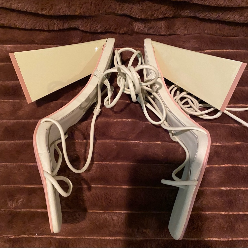 NIB Pretty Little Thing mint green heels